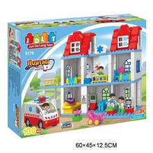 Конструктор JDLT 5176 больница батар.муз.свет 130дет.кор.60*12,5*45 /6/, шт