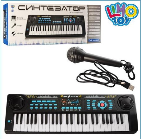 Синтезатор M 5499 54клавіші, мікрофон, запис, USB, МР3, від мережі, кор., 78-26-9см., шт