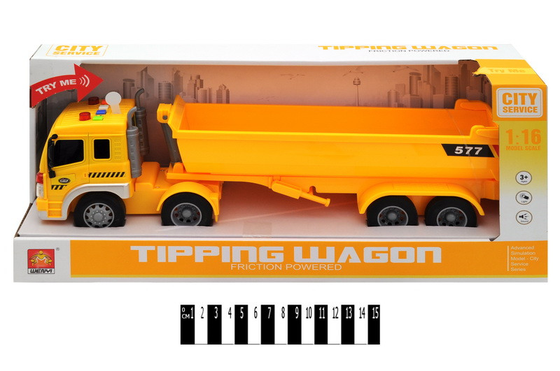 Вантажівка інерційна (муз зі світл., коробка) WY577A р.42*12*19см., шт