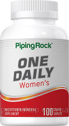 Вітаміни для жінок Piping Rock One Daily Women's Multivitamin&Mineral 100 таб., фото 1