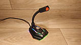 Мікрофон настільний дротовий HAVIT HV-GK56 RGB, звукові фільтри, USB, Black, фото 3