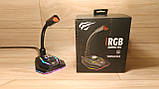 Мікрофон настільний дротовий HAVIT HV-GK56 RGB, звукові фільтри, USB, Black, фото 7