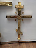 Хрест купольний 80 см із кульками-декером, для церкви, фото 6
