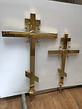 Хрест купольний 80 см із кульками-декером, для церкви, фото 5
