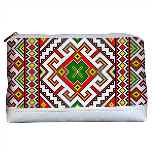 Косметичка дорожня жіноча Lovely Український орнамент різнокольоровий 26x15x8 см (KK_15UKR010_WH), фото 1
