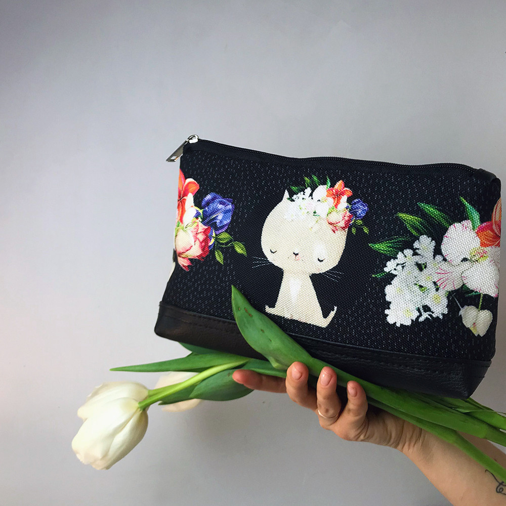 Косметичка дорожня жіноча Lovely Весна внутри 26x15x8 см