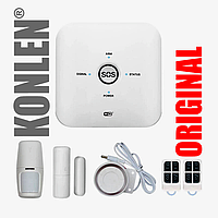 Сигналізація WiFi GSM KONLEN TUYA MINI, бюджетний русифікований комплект для дому. Подвійний канал захисту!