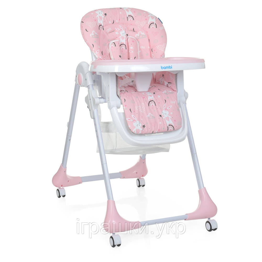 Стільчик для годування трансформер Bambi M 3233 Rabbit Girl Pink