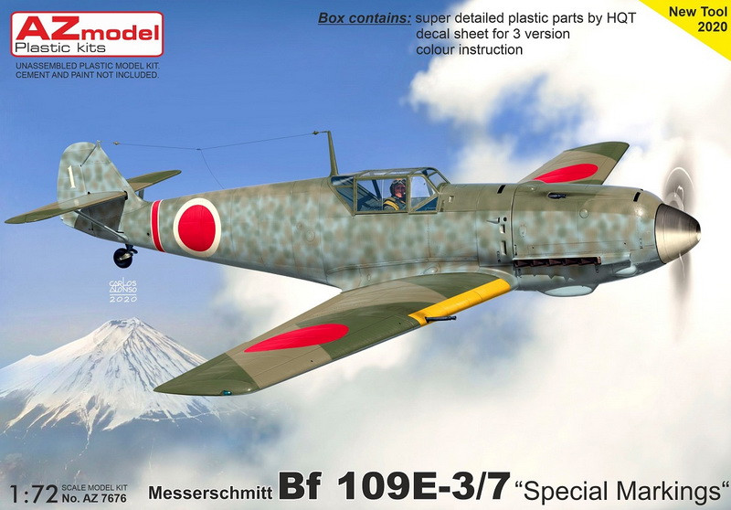 Пластикова модель 1/72 AZ model 7676 Messerschmitt Bf 109E-3/7 "Special Markings"
