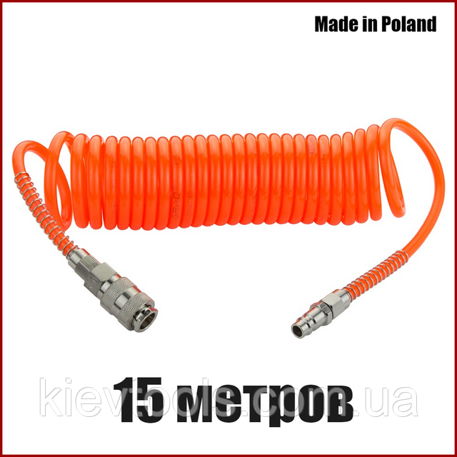 Шланг спіральний пневматичний 5х8мм 15 метрів Vorel 81502