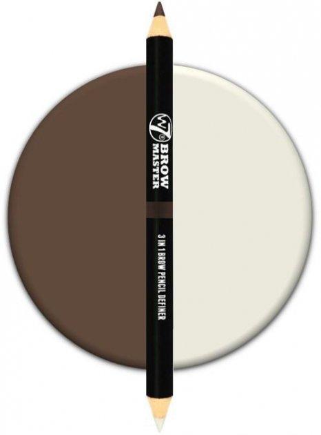 W7 олівець для брів Brow Master 3 in 1 Dark Brown 1.2 г, фото 1