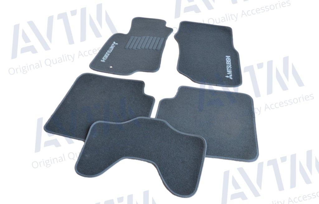 Килимки в салон ворс Mitsubishi Lancer (2003-2007) / Сірі 5 шт., фото 1