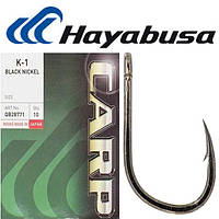 Крючки карповые Hayabusa K-1 №4 Black Nickel Оригинал Черный Никель
