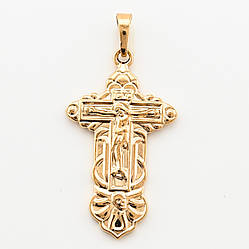 Хрестик 31744 для ланцюжка до 3 мм розмір 36х18 мм вага 3.0 г позолота 18К