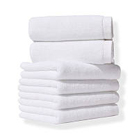 Турецкие белые махровые полотенца 400 г/м2 для отелей