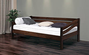 Односпальне ліжко дерев'яне 900*2000 Ілона  RoomerIN ,колір горіх / темний горіх, фото 2