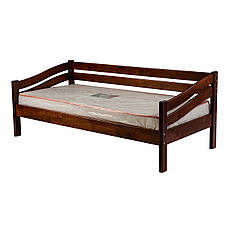 Односпальне ліжко дерев'яне 900*2000 Ілона  RoomerIN ,колір горіх / темний горіх, фото 3