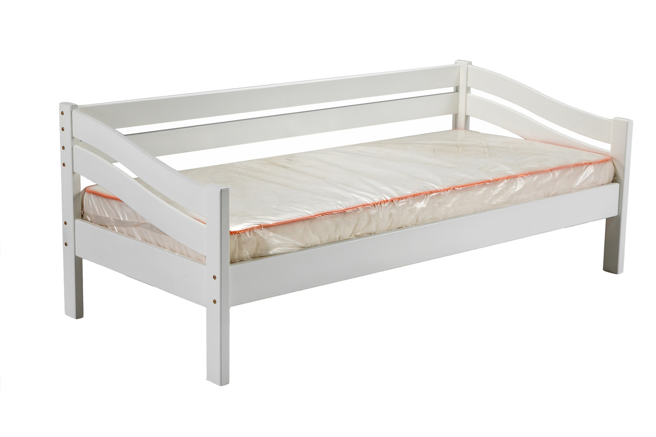 Односпальне ліжко дерев'яне 900*2000 Ілона RoomerIN ,колір білий