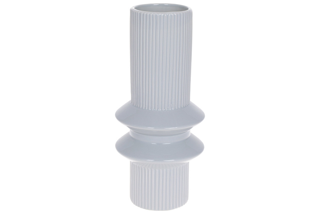 Ваза керамічна 28 см, колір сірий (733-477)