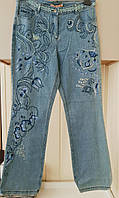 Джинси жіночі з вишивкою розміри 66 70 Giani Forte