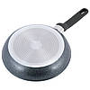 Сковорода Kamille 28см з антипригарним покриттям чорний мармур з алюмінію для індукції і газу KM-5390MR, фото 5