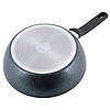Сотейник Kamille 26см з антипригарним покриттям чорний мармур з алюмінію для індукції і газу KM-5393MR, фото 4