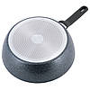 Сотейник Kamille 28*8,5 см з антипригарним покриттям чорний мармур з алюмінію для індукції і газу KM-5395MR, фото 3