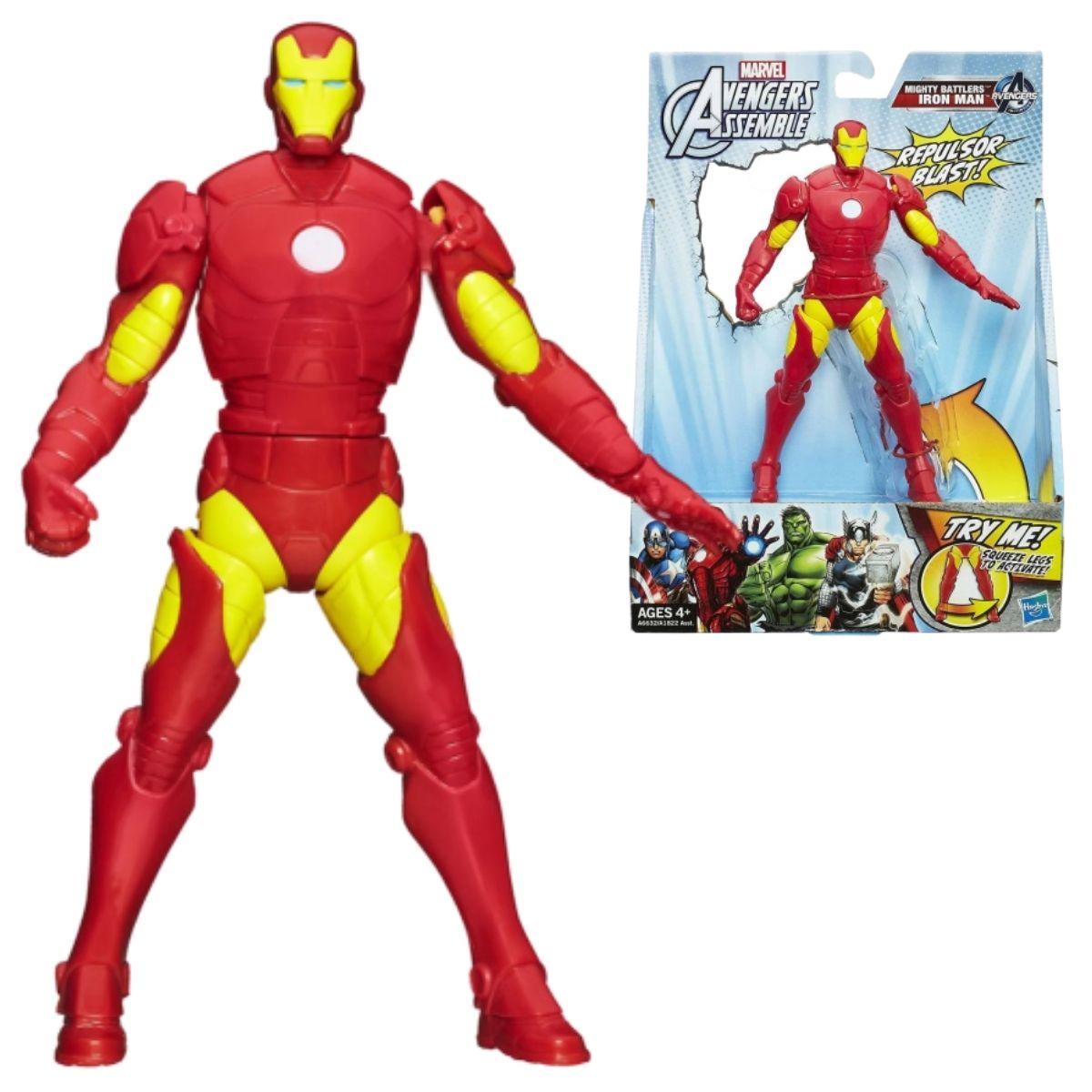 Игровая подвижная фигурка супергерой Hasbro Железный Человек I-ManAvengers AssembleSqueezeLegs детская игрушка - фото 2 - id-p1411767773