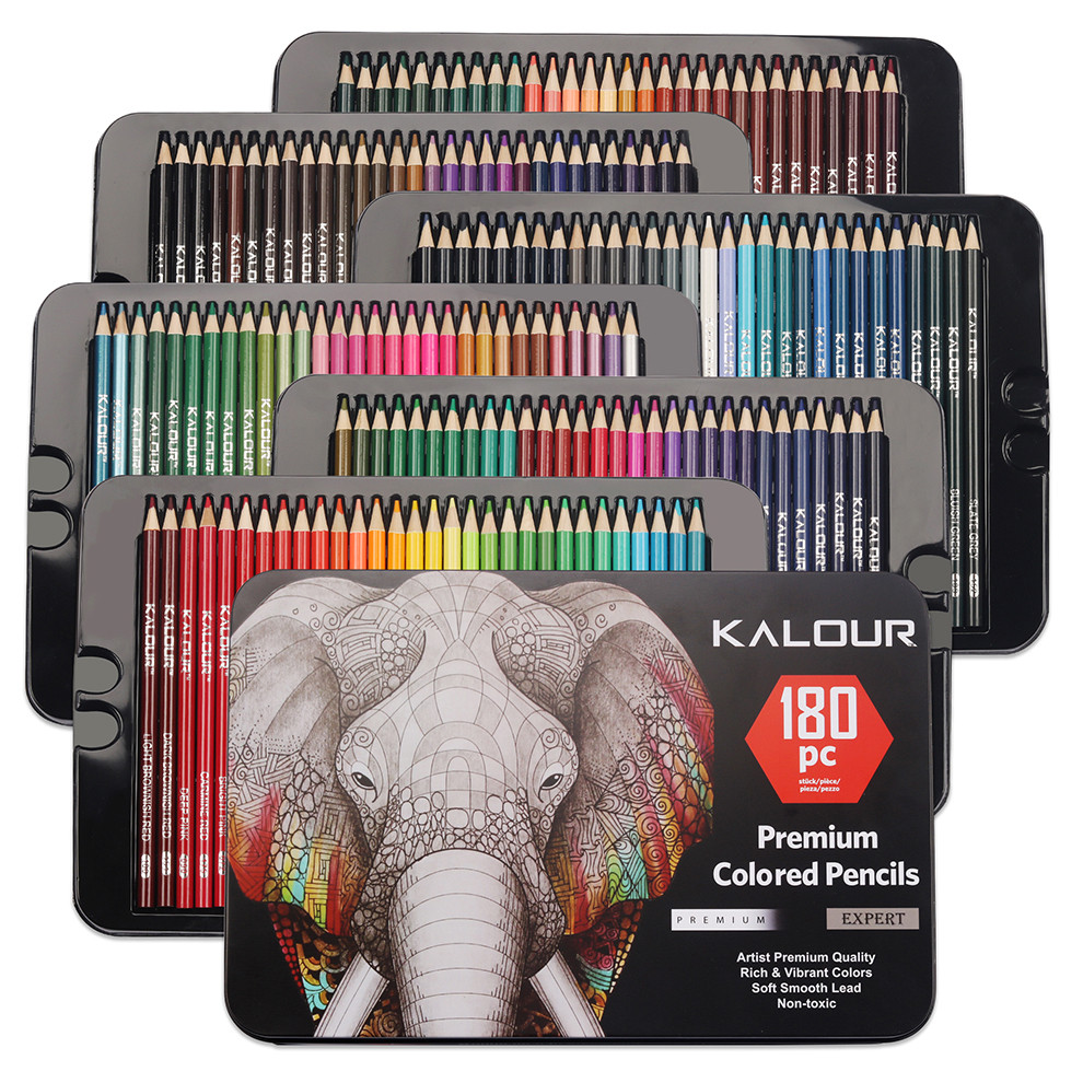 Кольорові олівці 180 кольорів набір кольорових олівців