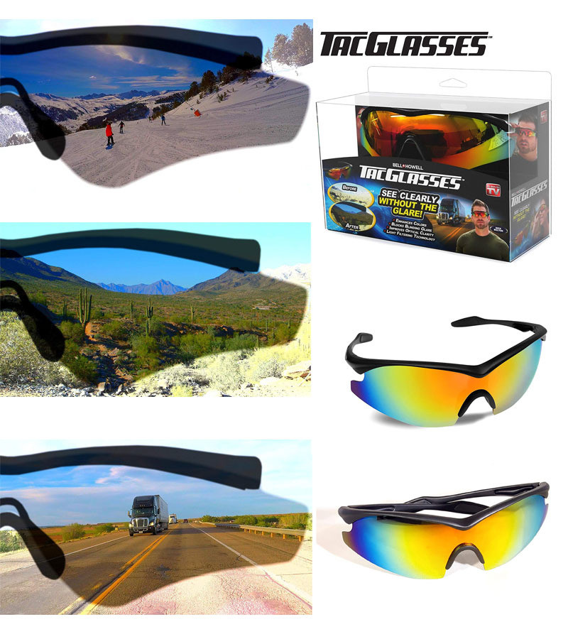 Мужские солнцезащитные антибликовые очки для вождения Taс Glasses, тактические поляризационные очки антифары - фото 8 - id-p1411769693