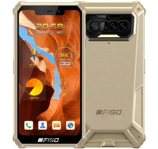 Смартфон Oukitel BISON F150 B2021 6/64GB Sahara, 8000мА, NFC, IP68, 4G, 13+2+2+0.3/8Мп, 5.86" IPS, 2SIM
