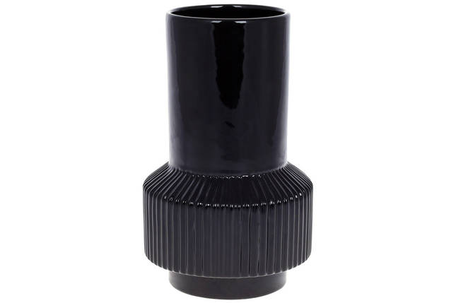 Ваза керамічна 22 см, колір чорний (733-492), фото 1