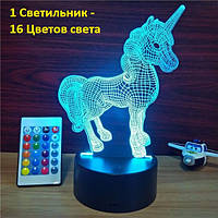 3D Светильник "Единорог", Оригинальный подарок доченьке, подарок любимой дочке