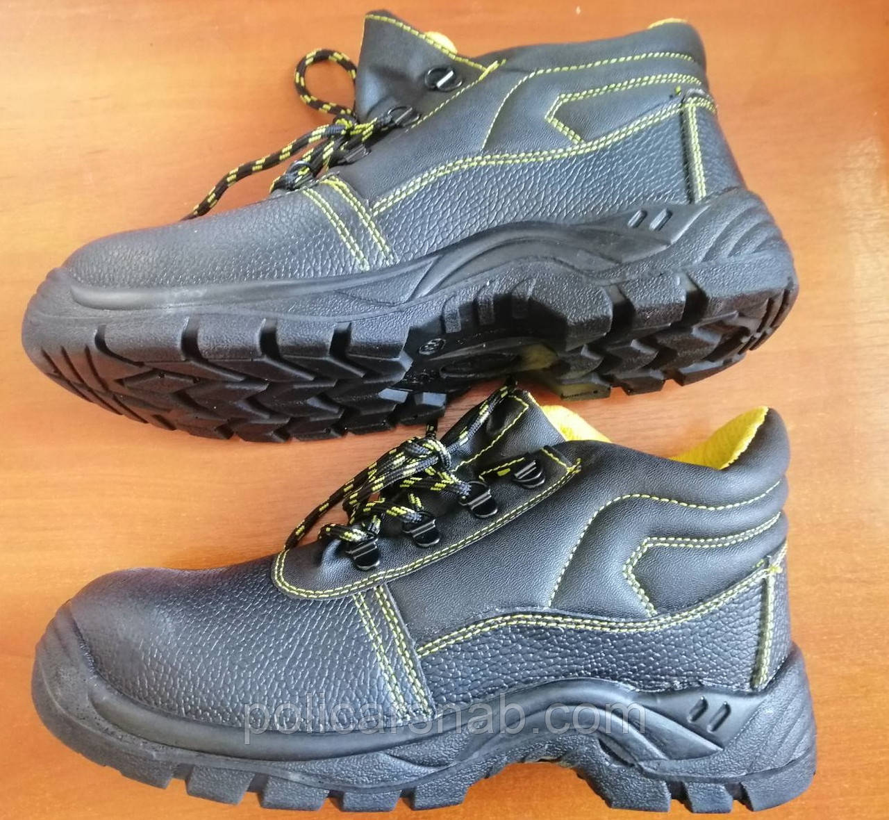 Антиковзні робочі черевики спецвзуття зі шкіри з металевим підноском BRYES-T-SB, фото 1