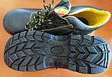 Антиковзні робочі черевики спецвзуття зі шкіри з металевим підноском BRYES-T-SB, фото 4