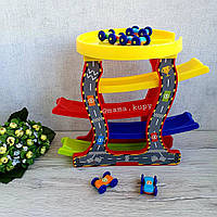 ІГРАШКОВИЙ НАБІР ТРЕК IBLOCK PL-921-287 (48ШТ|2) 2 КОЛЬОРИ, ІГРАШКОВИЙ НАБІР ТРЕК П"ЯТИРІВНЕВИЙ +1 ПОТРІЙНА МА