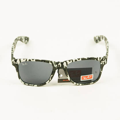 Оптом солнцезащитные очки Ray-Ban Wayfarer унисекс со стеклянной линзой и оправой хаки - 048, фото 2