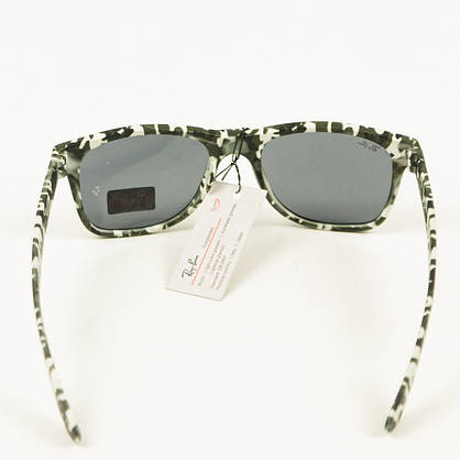 Оптом солнцезащитные очки Ray-Ban Wayfarer унисекс со стеклянной линзой и оправой хаки - 048, фото 3