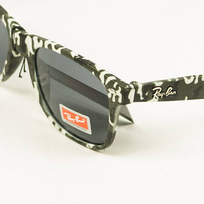 Оптом сонцезахисні окуляри Ray-Ban Wayfarer унісекс зі скляною лінзою і оправою хакі - 048, фото 3