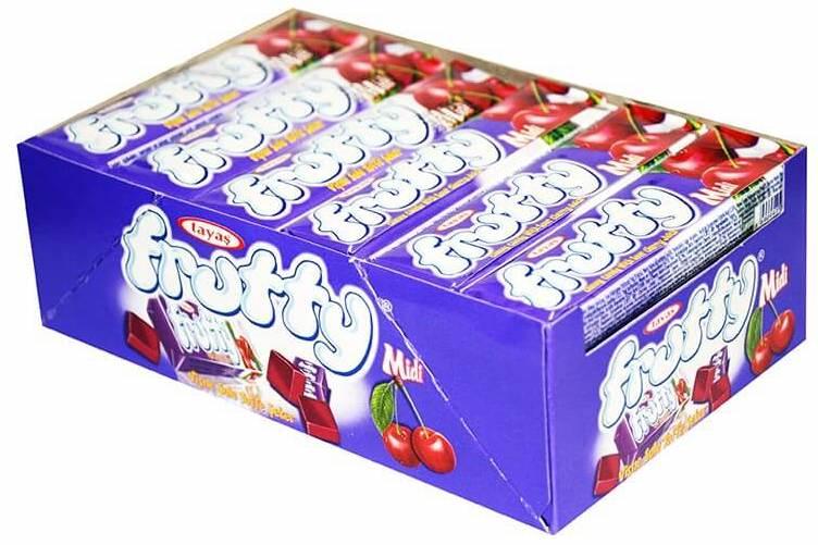 Жувальні цукерки Tayas Frutty Midi Вишневий сік 20 г, фото 1