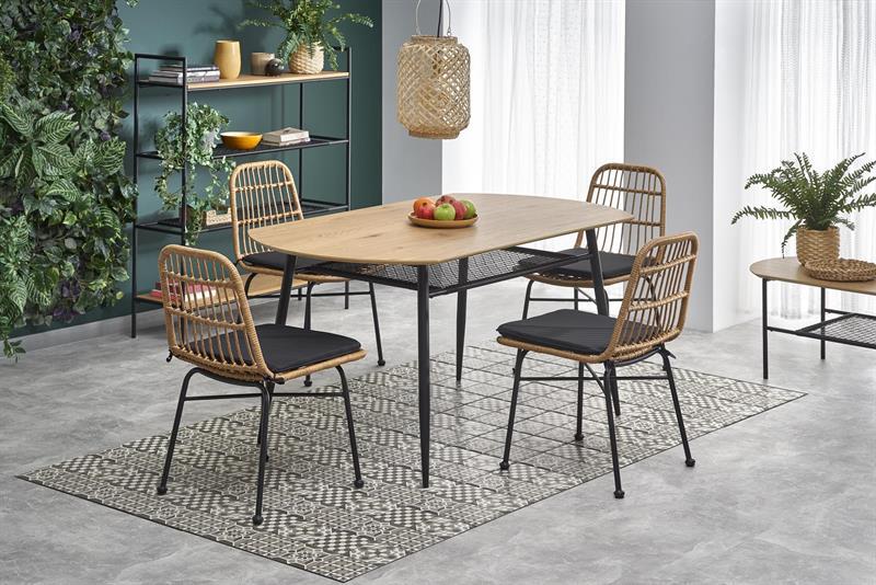 Стіл обідній JACKSON Halmar золотий дуб/чорний, фото 1