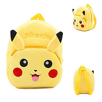 Рюкзачок для садка. Дитячий плюшевий рюкзак для дівчинки і хлопчика Pikachy / Пікачу . Рюкзачок для малюків Покемони