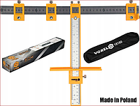 Шаблон линейка для разметки отверстий 250 мм Vorel 18180
