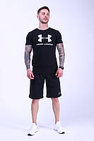 Спортивный костюм Under Armour Black Шорты + Футболка мужские летние