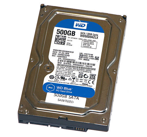 Жесткий диск Western Digital Caviar Blue 500 Гб 32Мб WD5000AZLX SATA III (б/у), фото 1