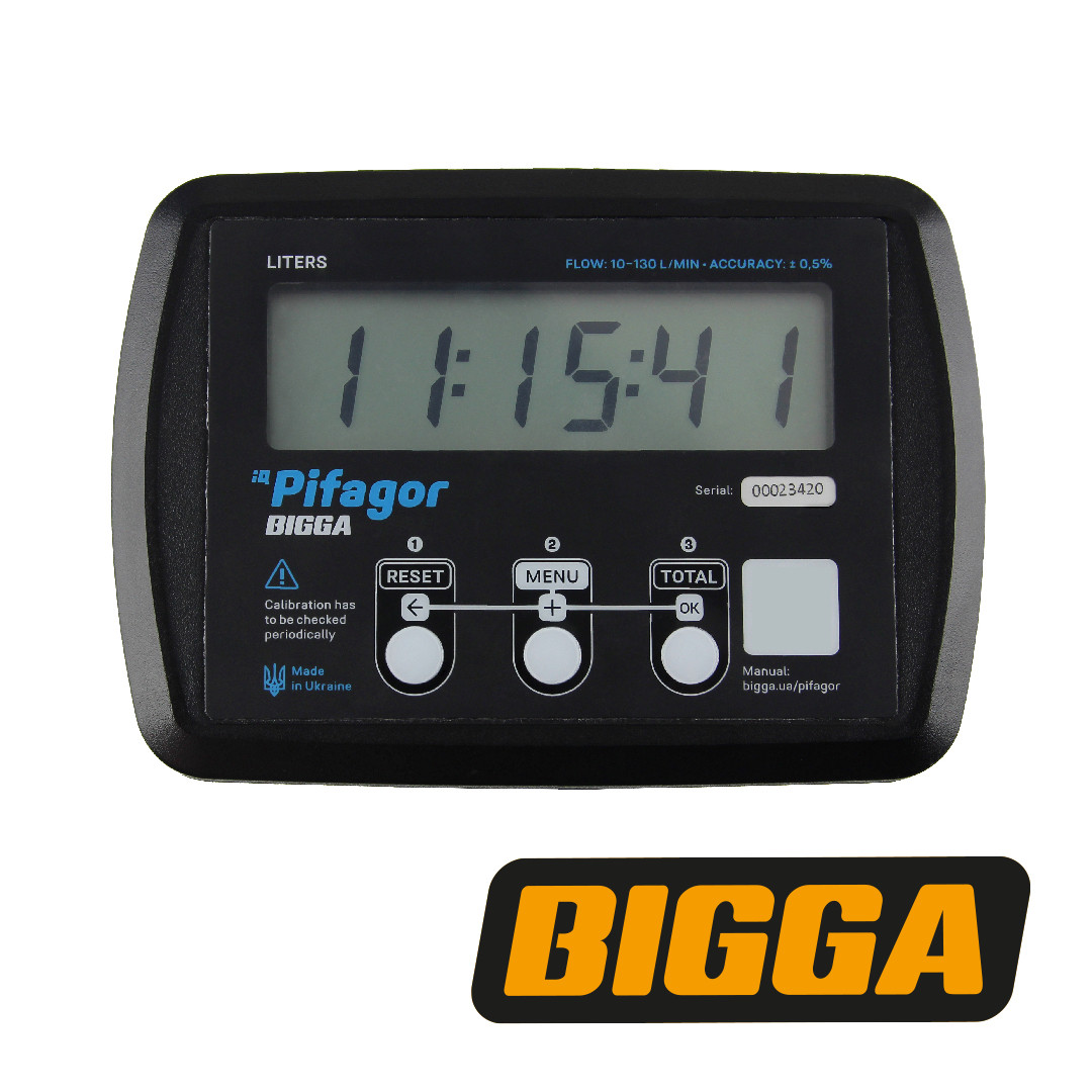 Pifagor-120 лічильник для ДП, електронний дисплей, 10-120 л/хв,  Bigga