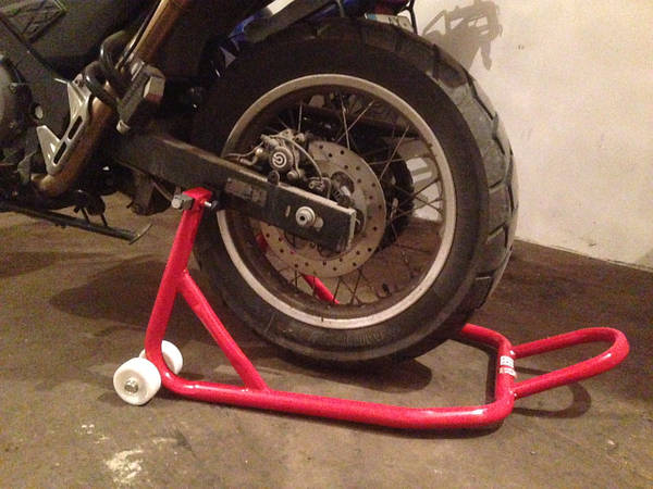Подставка подъемник стойка для мотоцикла Cross Enduro Orange Plus с демпфером Crazy Iron