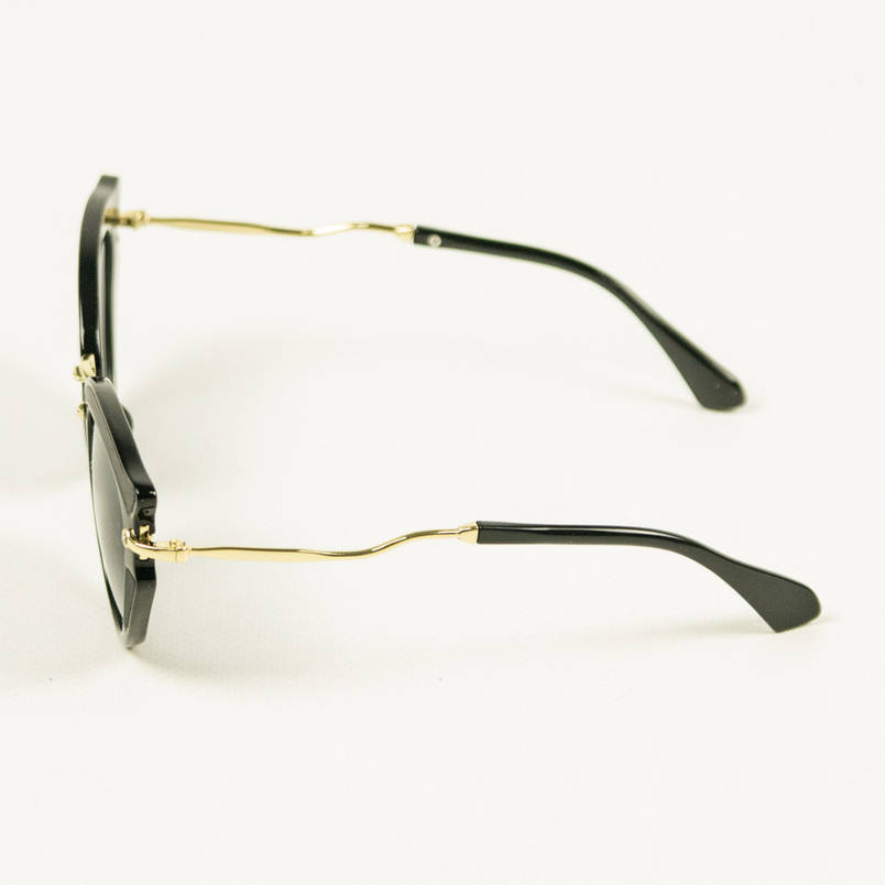 Сонцезахисні жіночому окуляри котяче око - Чорні - 1561/1, фото 3