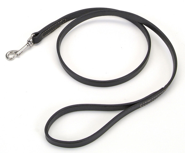 Шкіряний повідець для собак Coastal Circle-T Dog Leash 2смХ1.2м чорний (01046_BLK04)