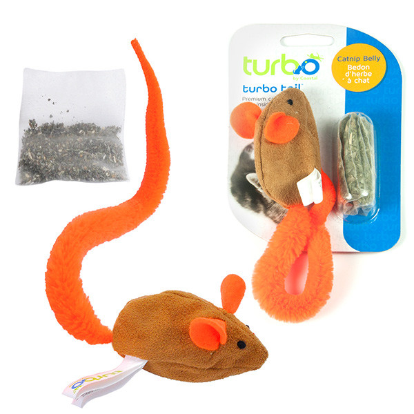 Coastal Turbo Tail Mouse Catnip КОСТАЛ ТУРБО Тейл МИШКА інтерактивна іграшка для котів, помаранчевий хвіст,